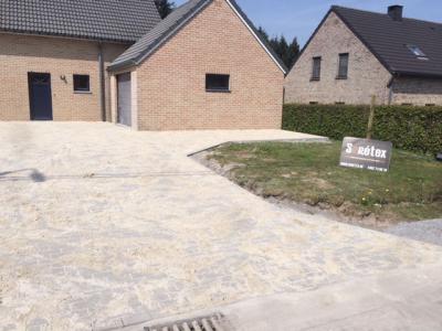 Pavage d'une allée de garage à Beaufays