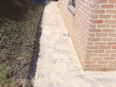 Pavage d'une allée de garage à Beaufays