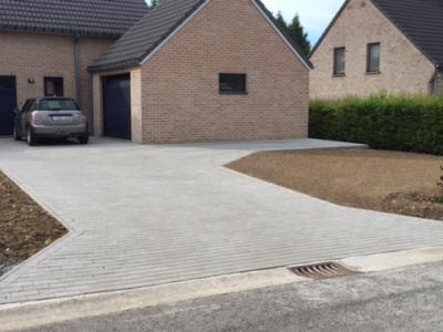 Pavage d'une allée de garage à Beaufays